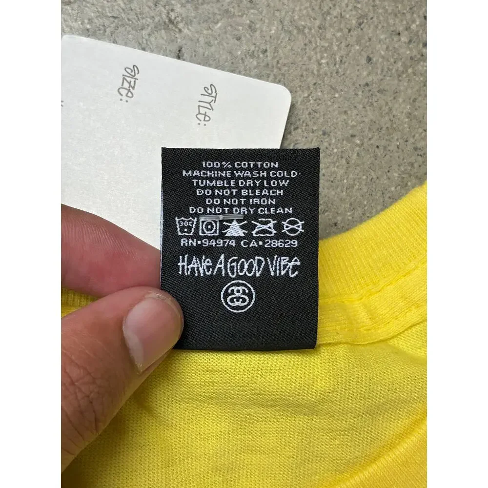 Stussy Livin' Extra Large T-Shirt Yellow Small